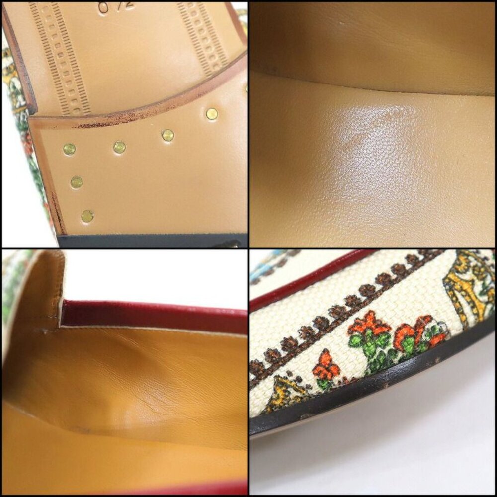 Gucci Anniversary Horsebit Accent Jaguar Drofa 8.5 Ivory Print Ivory- Print - Picture 7 of 8